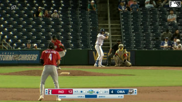 Kameron Misner singles on a line drive to right fielder Esmerlyn Valdez. Nick Loftin scores.