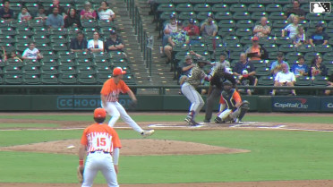Lazaro Montes homers (15) on a fly ball to right center field.
