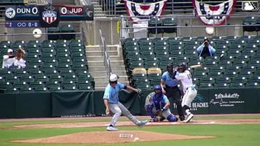 Andres Valor homers (8) on a fly ball to left field.