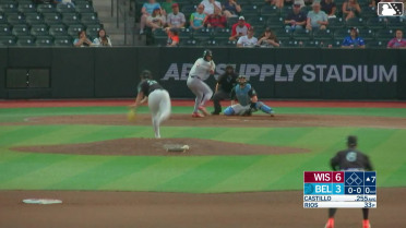 Luis Castillo homers (15) on a fly ball to right center field.