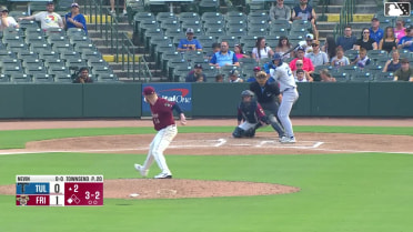 Kyle Nevin out on a sacrifice fly to right fielder Keith Jones II. Zyhir Hope scores.