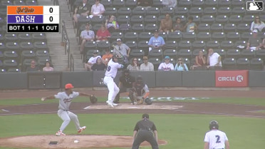 George Wolkow doubles (24) on a line drive to right fielder Jhon Diaz. Javier Mogollon scores. Kyle Lodise scores.