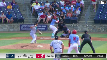 Rafael Ramirez Jr. doubles (14) on a line drive to right fielder Alexander Frias. Dashyll Tejeda scores.