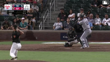 Patrick Wisdom homers (11) on a fly ball to center field.