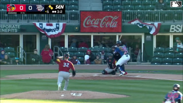 Felix Reyes singles on a soft line drive to center fielder Max Clark. Christian Cairo scores. Óscar Mercado to 3rd.