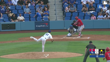 Joswa Lugo singles on a sharp line drive to left fielder Ching-Hsien Ko. Angel Arredondo scores.