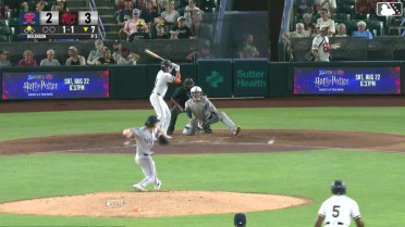 Grant McCray singles on a ground ball to center fielder Victor Labrada, deflected by second baseman Miles Mastrobuoni. Bo Davidson scores.