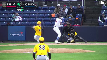 Eli Serrano III doubles (4) on a fly ball to left fielder Seth Stephenson. Jacob Reimer scores.