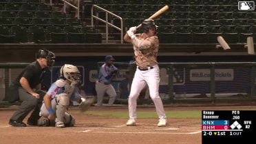 Caleb Bonemer homers (19) on a fly ball to left center field.