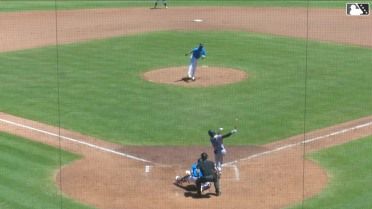 Royber Salinas collects his seventh strikeout