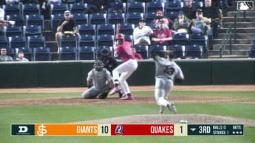 Kendrey Maduro singles on a ground ball to center fielder Andy Polanco. Hayden Alvarez scores. Kevyn Castillo to 3rd.