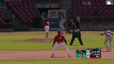 Luke Pelzer singles on a ground ball to right fielder Jaime Ferrer. Angel Acosta scores. Nolan Sailors to 2nd.