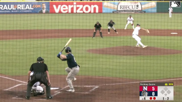 Luke Pelzer singles on a ground ball to first baseman Albert Fabian. Angel Acosta scores.