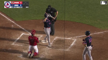 Mikey Romero's first Double-A homer