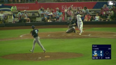 Aaron Brown registers his eighth strikeout