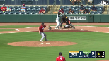 Brett Wisely homers (11) on a fly ball to right center field. Jordan Groshans scores.