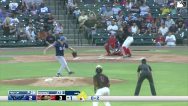 Angel Ramirez out on a sacrifice fly to right fielder Andrews Opata. JC Vanek scores. Roni Cabrera to 3rd.