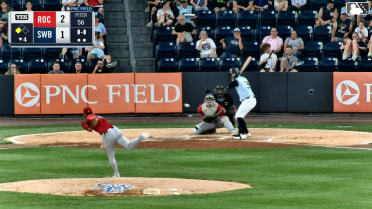 Tyler Hardman singles on a ground ball to left fielder Johnathon Thomas. Marco Luciano scores.