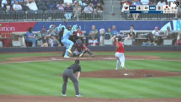 Angel Ortiz singles on a ground ball to right fielder Maddux Houghton. Druw Jones scores. Danny Serretti scores.