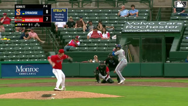 Christopher Morel homers (8) on a fly ball to center field.