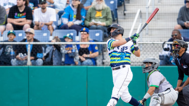 Austin St. Laurent homers (5) on a fly ball to center field.