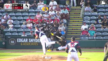 Izaac Pacheco singles on a sharp line drive to right fielder Ivan Brethowr. Zyhir Hope scores. E.J. Exposito to 2nd.