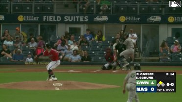 Aaron Schunk singles on a ground ball to right fielder Luis Matos. Brett Wisely scores.
