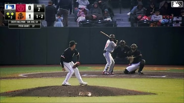 Kayson Cunningham singles on a ground ball to left fielder Broedy Poppell. Abdias De La Cruz scores. JD Dix to 2nd.