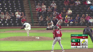Mairo Martinus homers (3) on a fly ball to center field. Jaron Elkins scores. Jose Meza scores.