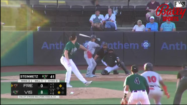 Cameron Nelson singles on a ground ball to center fielder Bo Walker. Yeiker Reyes scores.