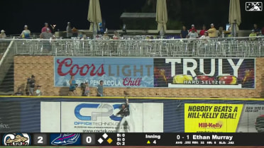 Griffin Conine robs a home run in right field
