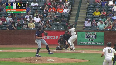 Murf Gray homers (13) on a line drive to left center field. Sammy Stafura scores. Edward Florentino scores.