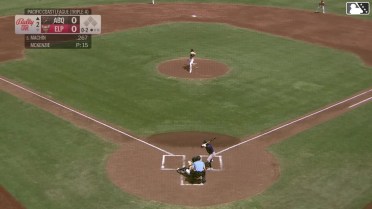 Vimael Machín homers (2) on a fly ball to right field.