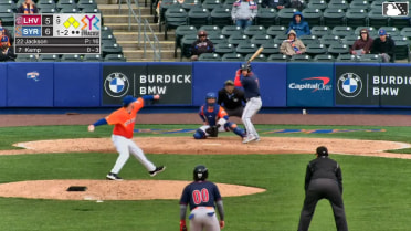 Otto Kemp out on a sacrifice fly to center fielder Nick Morabito. Cade Fergus scores.