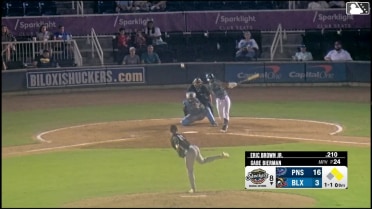 Eric Brown Jr. singles on a fly ball to right fielder Emaarion Boyd. Josiah Ragsdale scores. Matthew Wood to 2nd.
