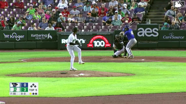 Jose Cerice homers (5) on a fly ball to center field.