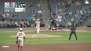 Andrew Fischer flies out to right fielder Randy De Jesus. Dylan O'Rae scores.