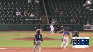 Brayden Taylor singles on a line drive to right fielder Jacob Hurtubise. Gregory Barrios scores.