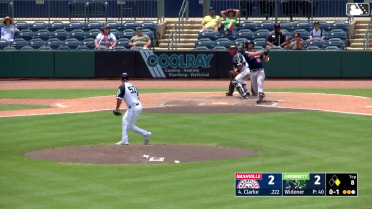 Wes Clarke clubs his fifth homer of the year 