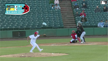 Easton Carmichael homers (6) on a line drive to left center field.