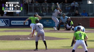 George Wolkow singles on a line drive to center fielder Paxton Kling. Caleb Bonemer scores. Colby Shelton to 3rd. Anthony DePino to 2nd.