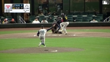 Jose Siri triples (2) on a fly ball to center fielder Kellen Strahm.