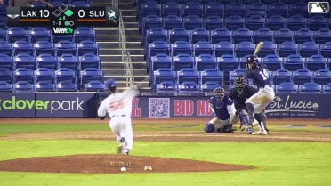 Nick Dumesnil singles on a ground ball to right fielder Kuhio Aloy. Angel De Los Santos scores. Jesus Pinto to 2nd.