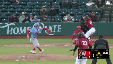 Jose Meza singles on a ground ball to right fielder Jose Cordoba. Logan Wagner scores.