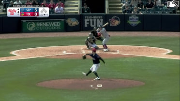 Kyler Fedko homers (2) on a fly ball to center field.