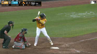 Alfonsin Rosario doubles (18) on a sharp line drive to right fielder Chris Meyers. Nick Mitchell scores. Jaison Chourio to 3rd.