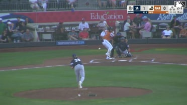 Angel Ortiz homers (4) on a fly ball to left center field.