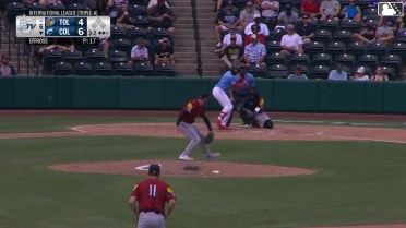 George Valera homers (5) on a fly ball to center field.