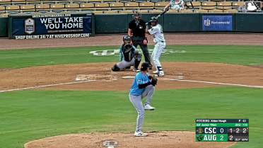 Junior Tilien homers (1) on a fly ball to left field. Yamvier Carrero scores.