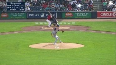 Tyler McDonough homers (1) on a line drive to right center field.